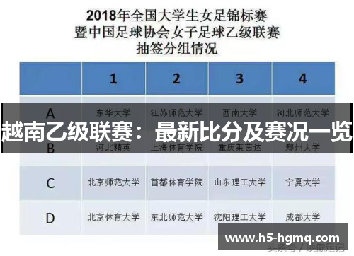越南乙级联赛：最新比分及赛况一览